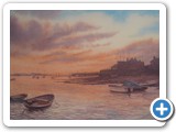 Boats at Sunset -Emsworth - SOLD 